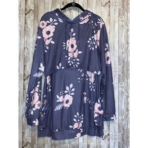 Ginkana Maternity Nursing Hoodie Sweatshirt Size XXL Easy Access Breastfeeding